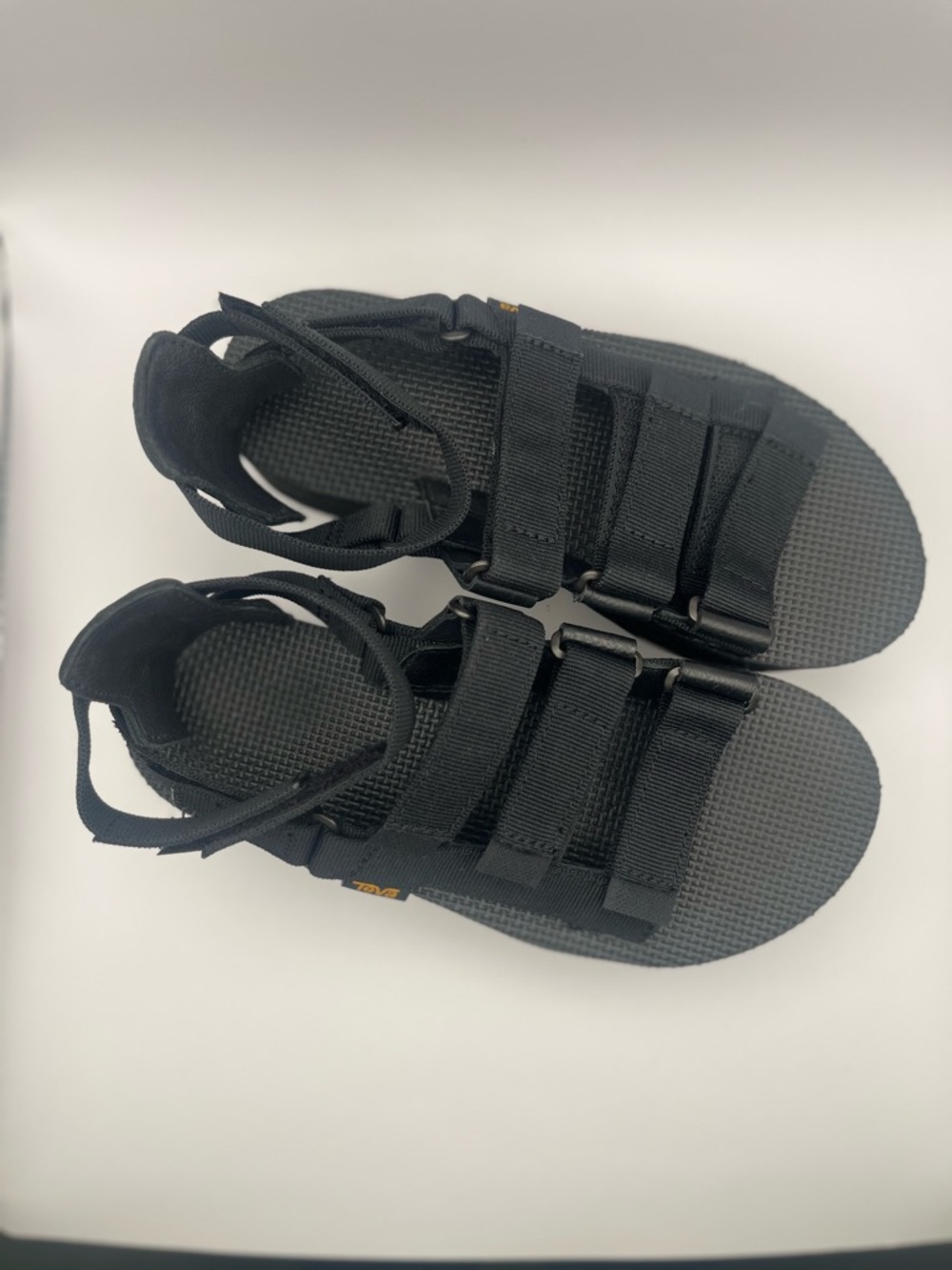 Teva New Women's 6 Flatform Mevia Black Platform Sport Strappy Sandals - Picture 3 of 8